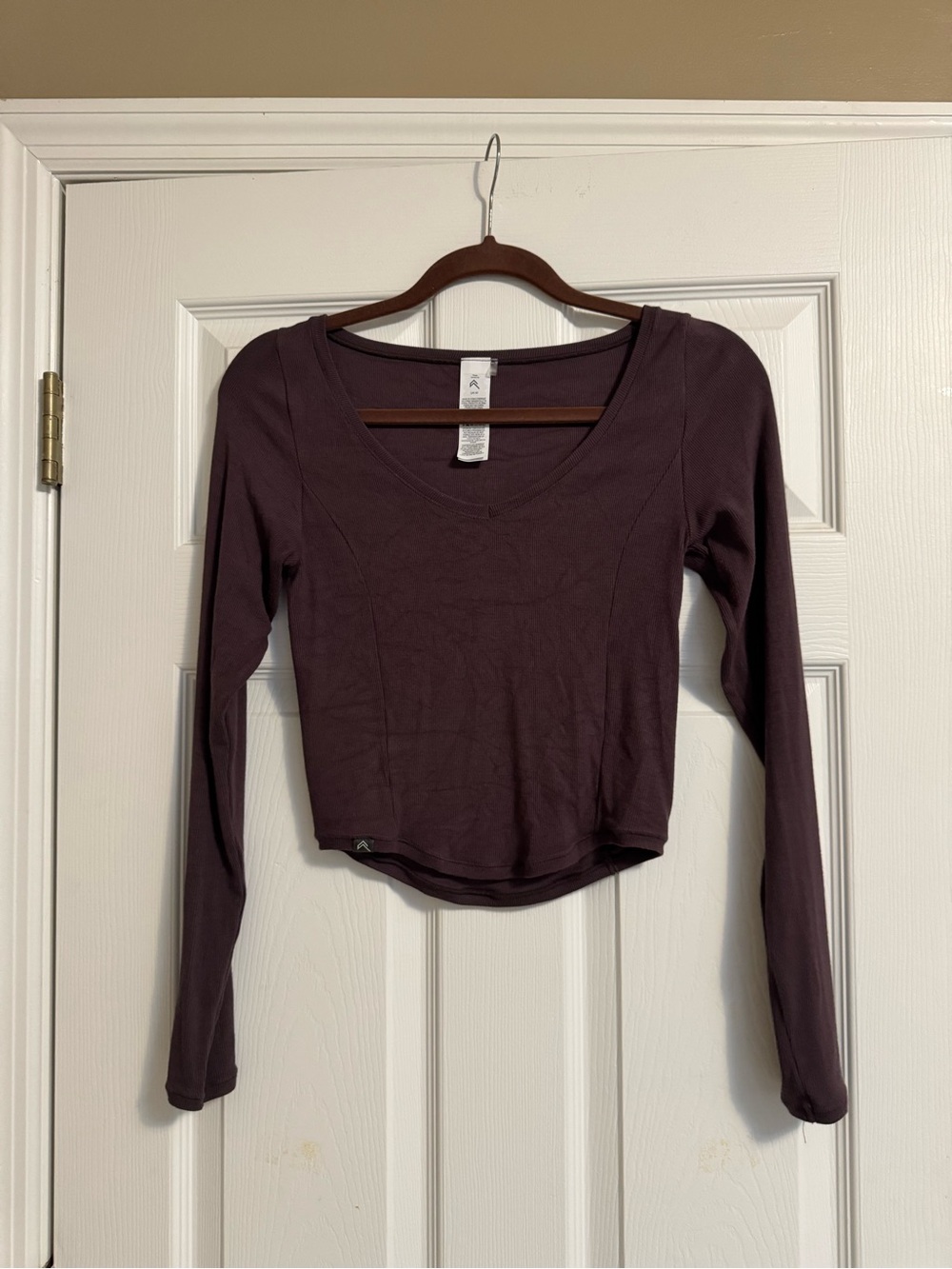 Oner Active mellow rib v neck mid long sleeve top
